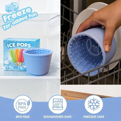 Buddy Bowl Dog Slow Feeder Lick Bowl, Silicone, for Mealtime & Bath Time, Promotes Calm & Healthy Eating, All Dog Sizes
