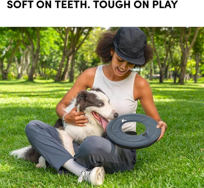 OllyDog Super Flyer Dog Flying Disc – Floating Fetch Toy for Water Play, Soft Eco-Friendly Recycled Fabric, Gentle on Teeth, 11" for Medium & Large Dogs (Castle Rock, 11") - Image 3