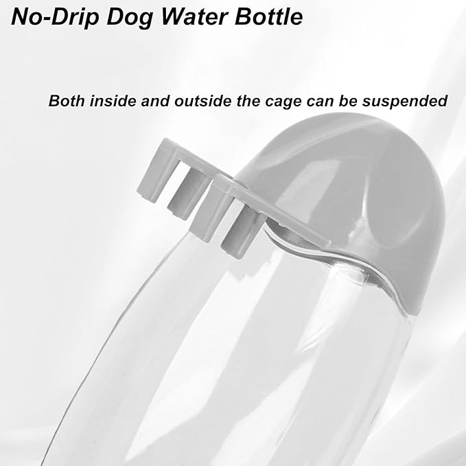 No-Drip Water Bottle/Feeder for Hamsters/Guinea Pigs/Ferrets/Rabbits/Cats and Dogs, Small Animals and Small Pets - for Use in Cages, Crates or Suspension Mounts.13.5 oz. Nozzle 10 mm, White
