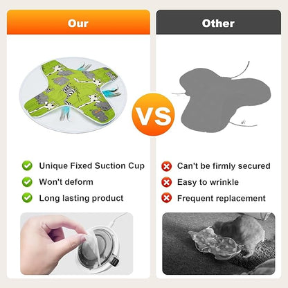 LONGJUMP Cat Toys, Cat Toys for Indoor Cats, Moving Concealed Feathers, Interactive Kitten Toys for Bored Indoor Adult Cats, Motion Activated, USB Rechargeable
