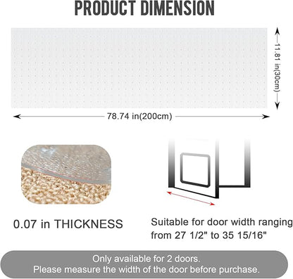 Uross Pet Protector Mat for Doorways - 6.56FT, Anti-Scratch Plastic, Protects Carpet from Cat Scratches