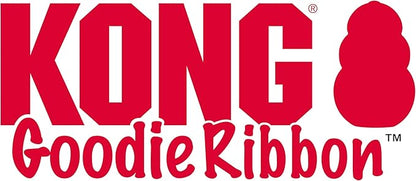 KONG Goodie Ribbon - Stuffable Natural Rubber Dog Toy - with Four Fillable Goodie Grippers for Enrichment Play - Bone-Shaped Chew Toy - for Medium Dogs