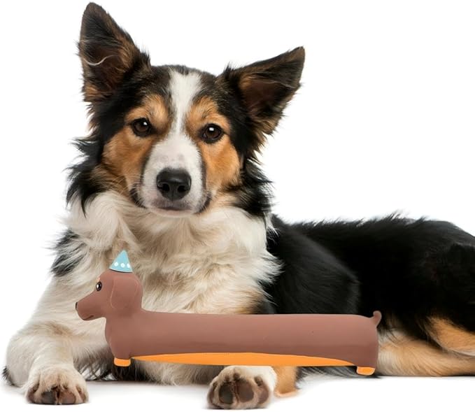 Interactive Dog Toys for Small Dogs Medium Dog Interactive Squeaky Dog Toy -Soft Latex, Cartoon Design, Bite-Resistant Soft Chew for Puppy Teething or Play