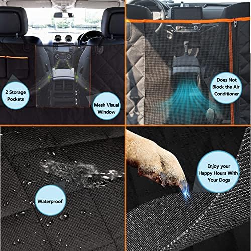 Dog Car Seat Cover, Back Seat Protector Pet Mat Hammock Dog Cover Fit for Cars/SUVS/Truck, Keeping Car Pristine Clean, 100% Waterproof Scratchproof Non-Slip Pet Seat Covers, Machine Washable - Image 3