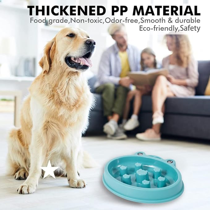 Slow Feeder Dog Bowl,Anti Gulping Healthy Eating Interactive Bloat Stop Fun Alternative Dog Slow Food Feeding Pet Bowl,