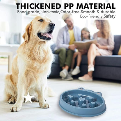 Slow Feeder Dog Bowl,Anti Gulping Healthy Eating Interactive Bloat Stop Fun Alternative Dog Slow Food Feeding Pet Bowl,