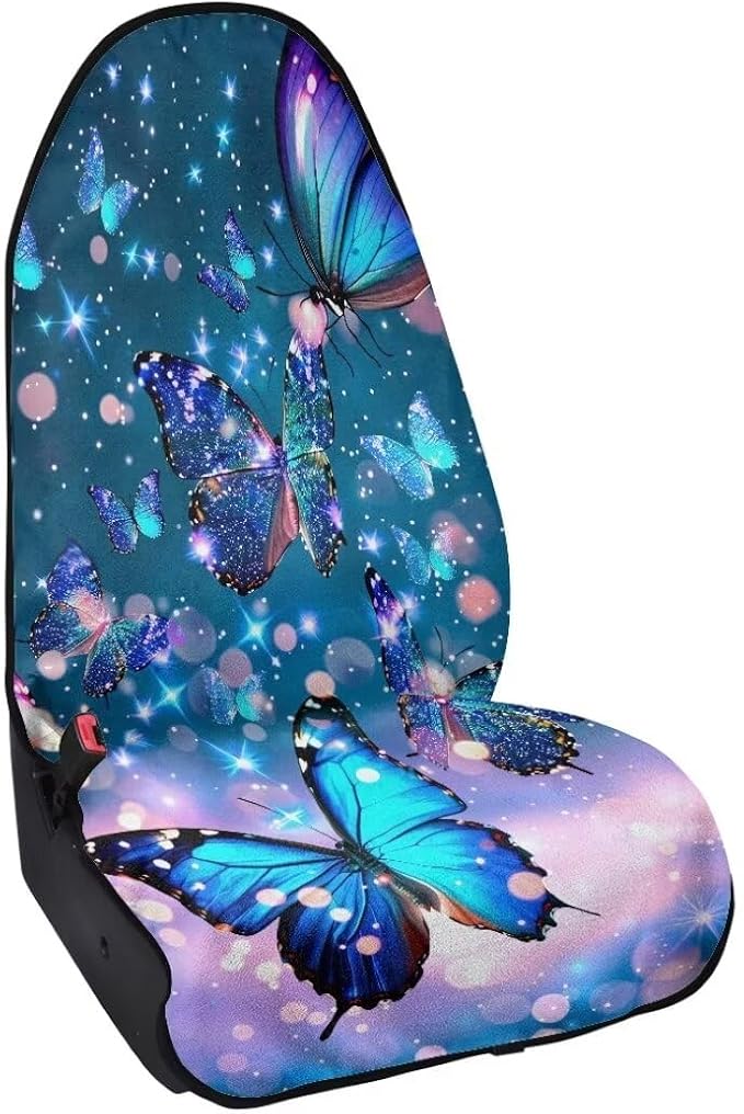 Coldinair Galaxy Butterfly Towel Waterproof Sweat Beach Seat Cover Universal for Car Truck SUV Seat for Dog or Workout,Non-Slip and Easy to Install