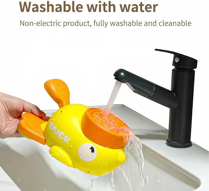 Duck Shaped Interactive Treat Dispenser for Cats and Dogs, Puzzle Slow Feeder Toy with Adjustable Food Outlets, Non Slip Pet Food Dispenser for Small Medium Pets (Yellow)