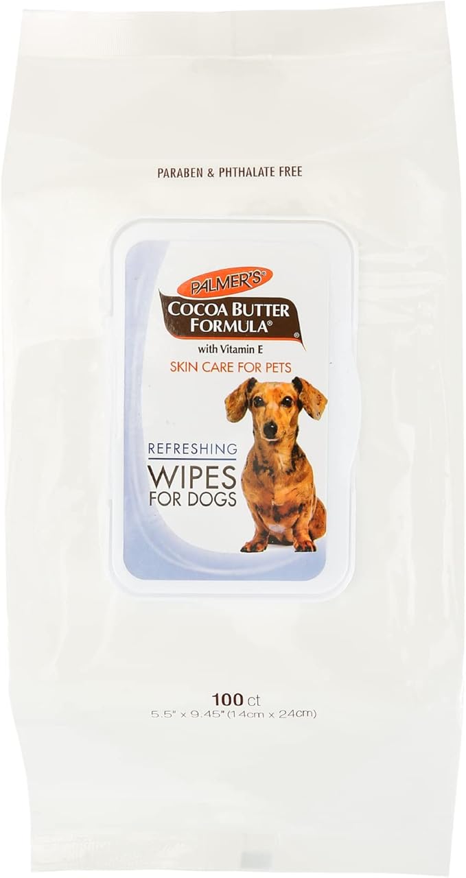 Palmer's for Pets Coconut Oil Refreshing Wipes for Puppies Puppy Wipe for Gentle Grooming, 100 Count