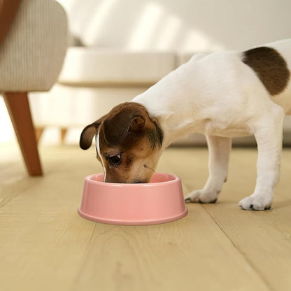 Balacoo 3 Pcs Large Plastic Dog Bowl, Candy Color Reusable Pet Food and Water Bowl, Stackable Dog Food Dishes for Puppy Cat Rabbit - Smooth Edges, Random Color