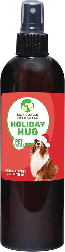 Showseason Animal Products Bath & Brush Therapies® Holiday Hug Pet Cologne for Dogs 12.5 oz. | Dog Perfume Long Lasting, Deodorizing Spray, Made in the USA