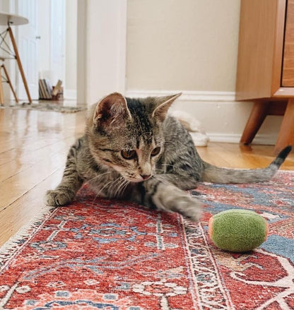 munchiecat Olive Cat Toy Set - 2-Piece Organic Catnip Toys with Soft Rattle, Perfect for Batting & Rolling - Designed for Cats, Ideal Gift for Cat Lovers - Image 2