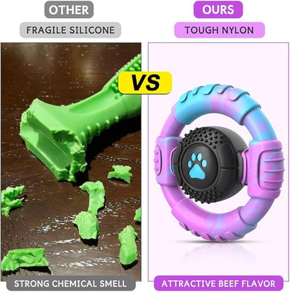 Dog Toys for Aggressive Chewers Large Medium Small Breed Indestructible Durable Tough Dog Chew Toys to Keep Them Busy Nylon Rubber Interactive Dog Toys