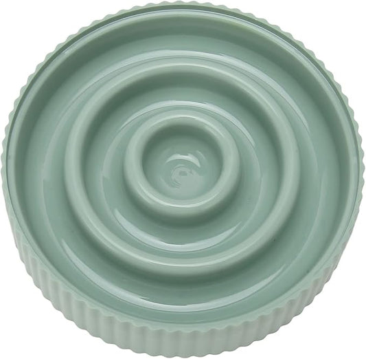 Dog Food Bowl Slow Down Eating Slow Feeder Pet Bowl Prevent Choking Interesting for Small Medium Dogs (Green)