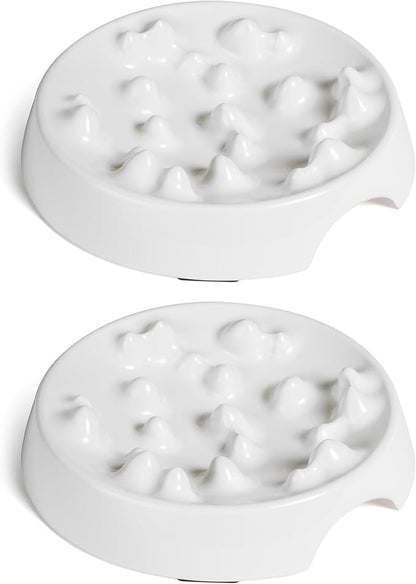 CatGuru Cat Bowls, Whisker Friendly Food Bowl for Indoor Cats, Reliefs Whisker Fatigue, Wide Kitten Dish, Non Slip Pet Dishes, Shallow Pet Plates