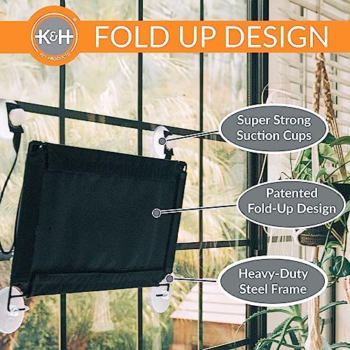 K&H Cat Window Perch, EZ Mount Kitty Sill - Fits 27in Wx23in H Glass Spaces - Image 4