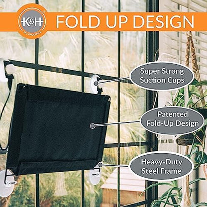K&H Cat Window Perch, EZ Mount Kitty Sill - Fits 27in Wx23in H Glass Spaces - Image 4