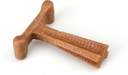 Small T-Bone Dog Chew Toy, Bamboo Fiber & Nylon, Durable Long Lasting Dog Chew for Aggressive Chewers, Small Breed, Non-Splintering (Small - 4")