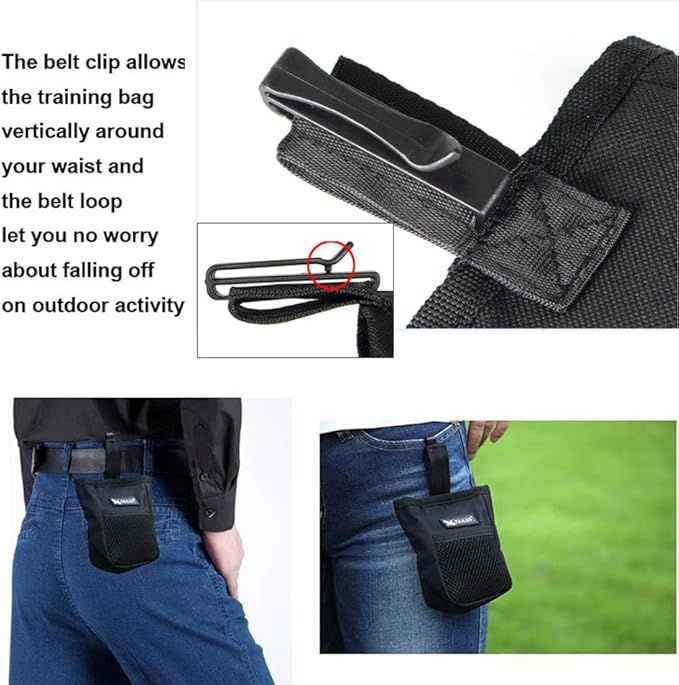 2 Pcs Dog Treat Pouch Pet Trainning Waist Bag Portable Food Snack Small Item Storage Holder Bag Hook Design Pet Training Reward Pouch Bait Sack Mini Doggie Puppy Bird Snack Carrier Container Pockets