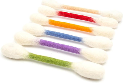 Glaciart One Swabs Cat Toys with Catnip - 6 Pk | Durable for Chew, Cute Cat Toys Interactive Kitty for Boredom, Exercise, & Play | Filled w/Organic Catnip for Anxiety & as Digestive Aid | Gift Idea
