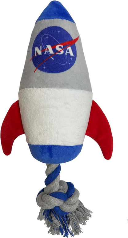 Pets First NASA Rocket Rope Dog Toy, Rocketship Toy for Dogs and Cats with NASA Logo and Design