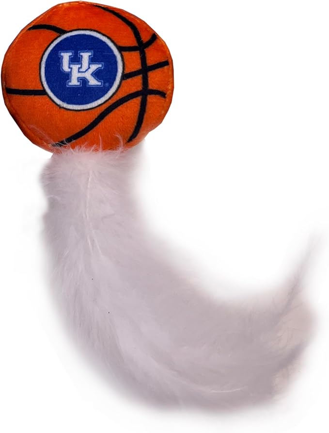 Best Plush CAT Toy - NCAA Kentucky Wildcats Complete Set of 3 Piece Cat Toys Filled with Fresh Catnip. Includes: 1 Helmet Cat Toy, 1 Football Cat Toy with Feathers, & 1 Beer Bottle.