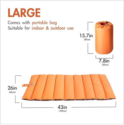 CHEERHUNTING Outdoor Dog Bed, Waterproof, Washable, Large Size, Durable, Water Resistant, Portable and Camping Travel Pet Mat