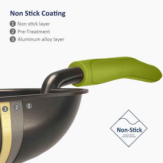 WePet Cat Litter Scoop, Non-Stick Plated Aluminum Alloy Sifter, Kitty Durable Metal Scooper, Deep Shovel, Long Handle, Kitten Pooper Lifter, Size Medium, Coated Black Body with Green Handle