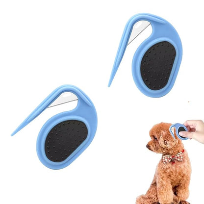 Grooming Knife for Long-Haired Pets - Remove Clumps Pet Knotting Massage Comb,3 In1 Multifunctional Dog Comb For Removing Tangled and Loose Hair (Blue, Large)