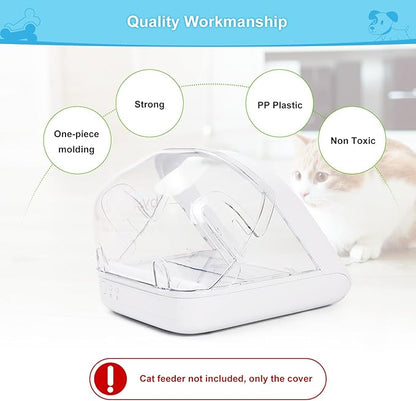 Pet Feeder Rear Cover for Pet Feeder & Connect, YOIHABV Cat Feeder Cover, Help Ensure Persistent Pets Can't Access/Steal Food from The Rear of The Cat Feeder While Lid is Open(2 Pack)