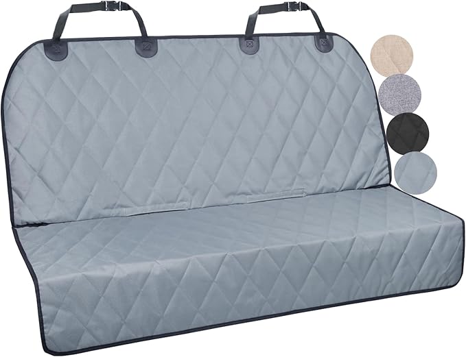 VIVAGLORY Dog Seat Cover Quickcover Seat Protector for Dog, Backseat Cover for Car SUV & Truck, Back Rear Backseat Bench Protector, Large, Grey