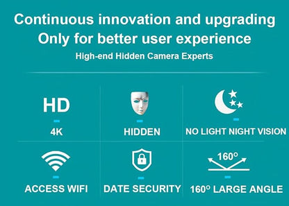 160° Wide Angle 4K HD Charger Camera