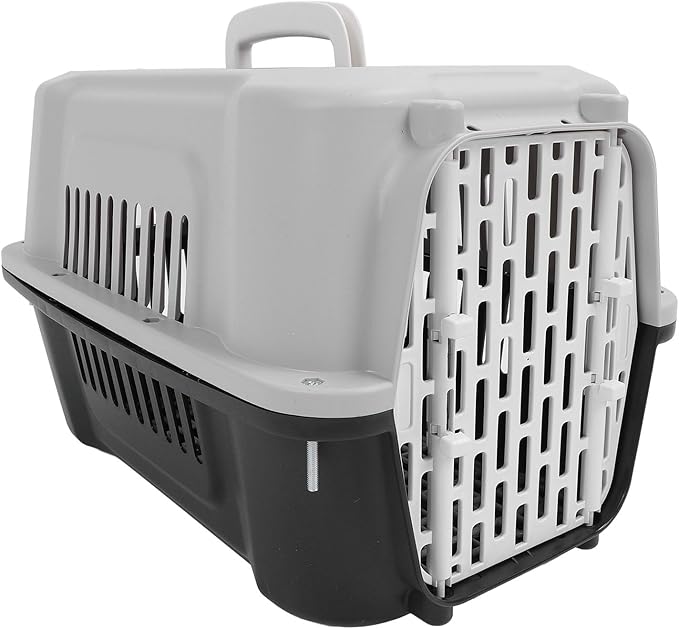 Asixxsix Pet Carrier, 4 Sides Ventilation Lockable Door Hard Sided Cat Carrier, Dog with 12 Accessories for Outdoor Home Car Travel