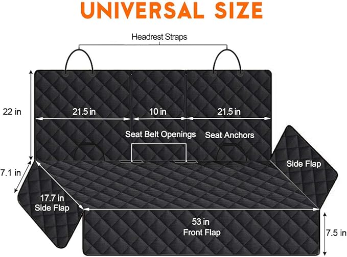 Dog Car Seat Cover for Back Seat for Genesis GV80 5 Seats 2021-2025, Dog Hammock for Car Waterproof Scratch Proof Back Seat Cover Accessories