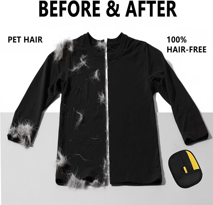 Pet Hair Removal Glove, Newly Upgraded Electrostatic Gloves Pet Hair for Dogs & Cats, Washable and Reusable Hair Remover Tool for Carpet, Curtain, Clothing, Couch, Car Seat - 1 Pcs