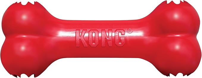 KONG Goodie Bone - Classic Durable Natural Rubber Dog Bone, Supports Mental Engagement - Treat Dispensing - Red - for Large Dogs