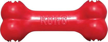 KONG Goodie Bone - Classic Durable Natural Rubber Dog Bone, Supports Mental Engagement - Treat Dispensing - Red - for Large Dogs