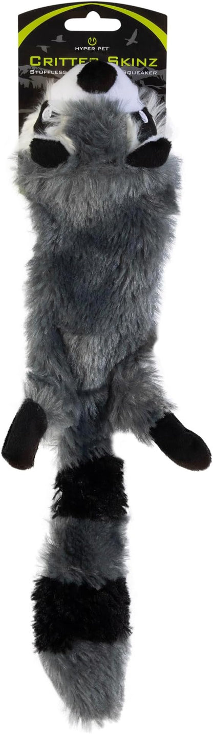 Hyper Pet Critter Skinz Raccoon Stuffing Free Plush Soft Dog Toy, Large, Pack of 1