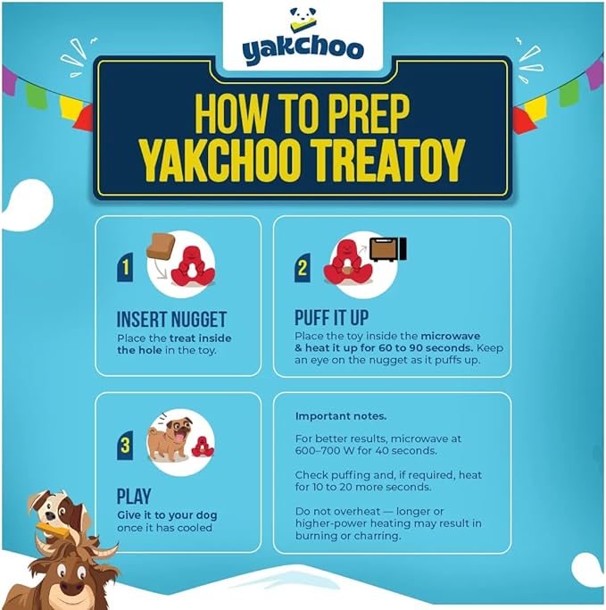 Treatoy for Dogs (Blue) | BPA Free Interactive Chew Toy with Natural Himalayan Cheese Treat | Durable, Gentle on Gums, Fun Training & Dental Toy | Includes 5 Yak Cheese Nuggets