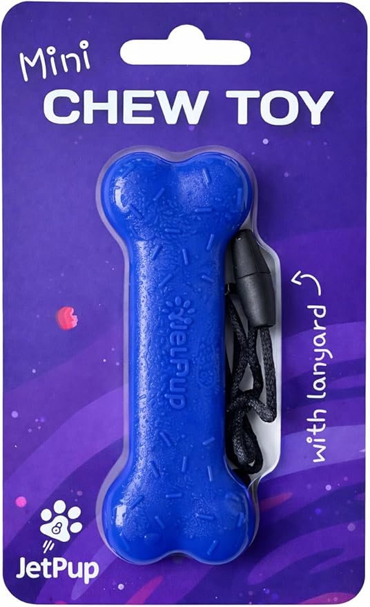 Mini Pup Chew Toy Lanyard- Bone - Human Grade Chew Toy - Human Pup Play - 100% Food Grade Silicone (Mini Blue Bone)