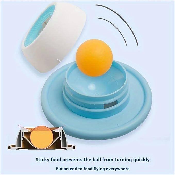 Slow Feeder Lick Mat Bowl - Interactive Anxiety Relief Food Dispenser for Dogs and Cats, Puppy Kitten Training(Blue for Dog)