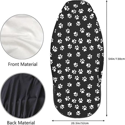 Foruidea Dog Paw Print Car Seat Covers Universal 2 Pcs Auto Front Seat Cover Fit Most Cars,SUV,Sedan,Trucks