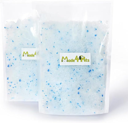 Made4Pets Cat Litter Crystals Odor Control, Kitty Litter Non Clumping No scooping Low Dust, Low Tracking, Lightweight, Dehydrates Waste,– 6.6 lbs (2 x 3.3 lb Packs)