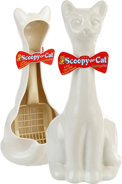 New Age Pet Scoopy Cat Litter Holder w/Scoop,White (IND003W)