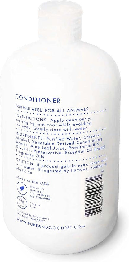 Shampoo and Conditioner Set, Formulated for All Pets, Gentle and Cleansing, Made in The USA, Cruelty Free, 16 fl oz (Blue Cypress + Neroli)