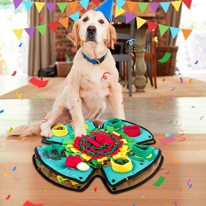 AWOOF Snuffle Mat for Dogs,19" x 19" Interactive Dog Puzzle Toys Encourages Natural Foraging Skills,Durable Dog Feeding Mat for Boredom and Mental Stimulation for Large, Medium and Small Dogs