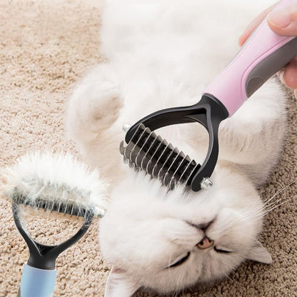 Dematting comb for dogs, Shedding, undercoat Rake, Dog Brush, Cat brush, for shedding, Deshedding brush for dogs, Cat brushes, for Shaggy or Low hair Dogs & cats Double sided - Image 2