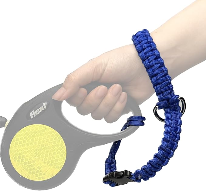 Hands Free Adjustable Wrist Strap for Dog Leash,Security Strap for Retractable Dog Leashes,Blue