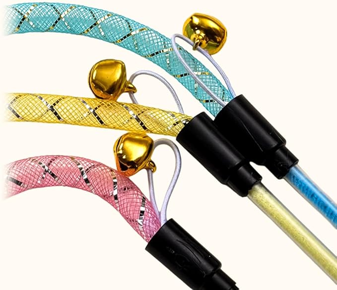 3 Packs Interactive Cat Wand Toy, Feather cat Toys, cat Teaser Wand, Indoor cat Toys, cat Toys for Indoor Cats, cat Exercise Toys, Kitten Toys Interactive, Playtime and Boredom Relief