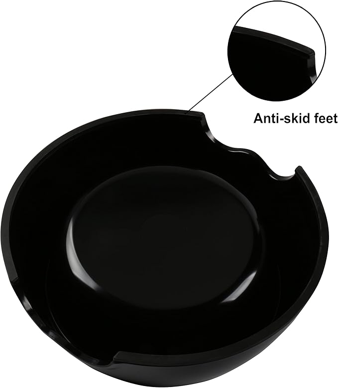 M&BGWPP Melamine Plastic Dog Food Bowl, Non Skid Base，Anti-Slip Pet Feeder Bowls, 2-in-1 Removable Stainless Steel Pet Feeder Holder for Dogs and Cats (14oz 6.89in*2.24 in, Black)